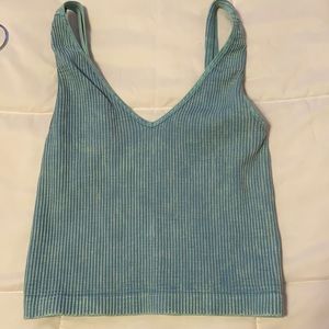 Blue Ribbed Tank